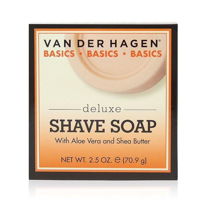 Van Der Hagen Deluxe Shaving Soap, 2.5 oz Bar - 3 Pack