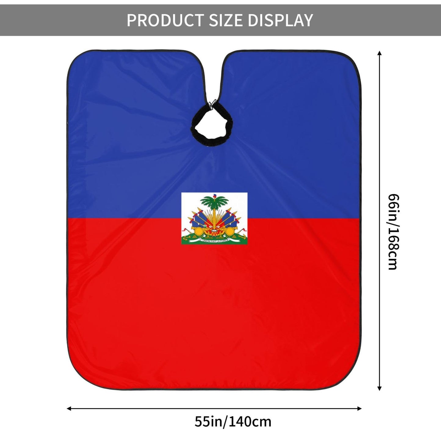 Haiti Flag Hair Cutting Barber Cape Hair Salon and Dyeing Styling Cloth for Women/Men