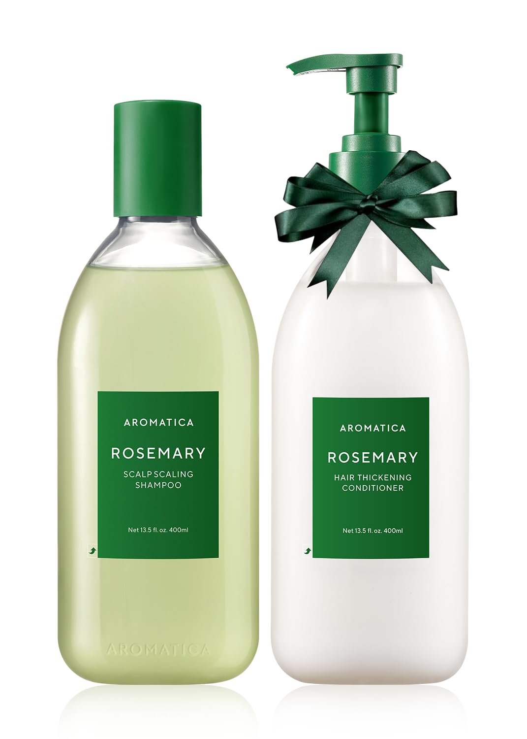 AROMATICA Rosemary Hair Thickening Conditioner - Vegan Moisturizing Formula for Damaged & Dry Hair | 13.53oz/400ml