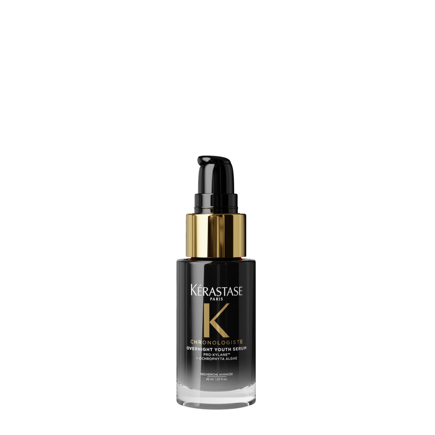 KÉRASTASE Chronologiste Overnight Travel Size Youth Serum - Age-Corrective Leave-In Serum for Hair Weakened by Signs of Aging, Anti-Frizz, Infused with Pro-Xylane™ & Ochrophyta Algae, 1.01 Fl Oz