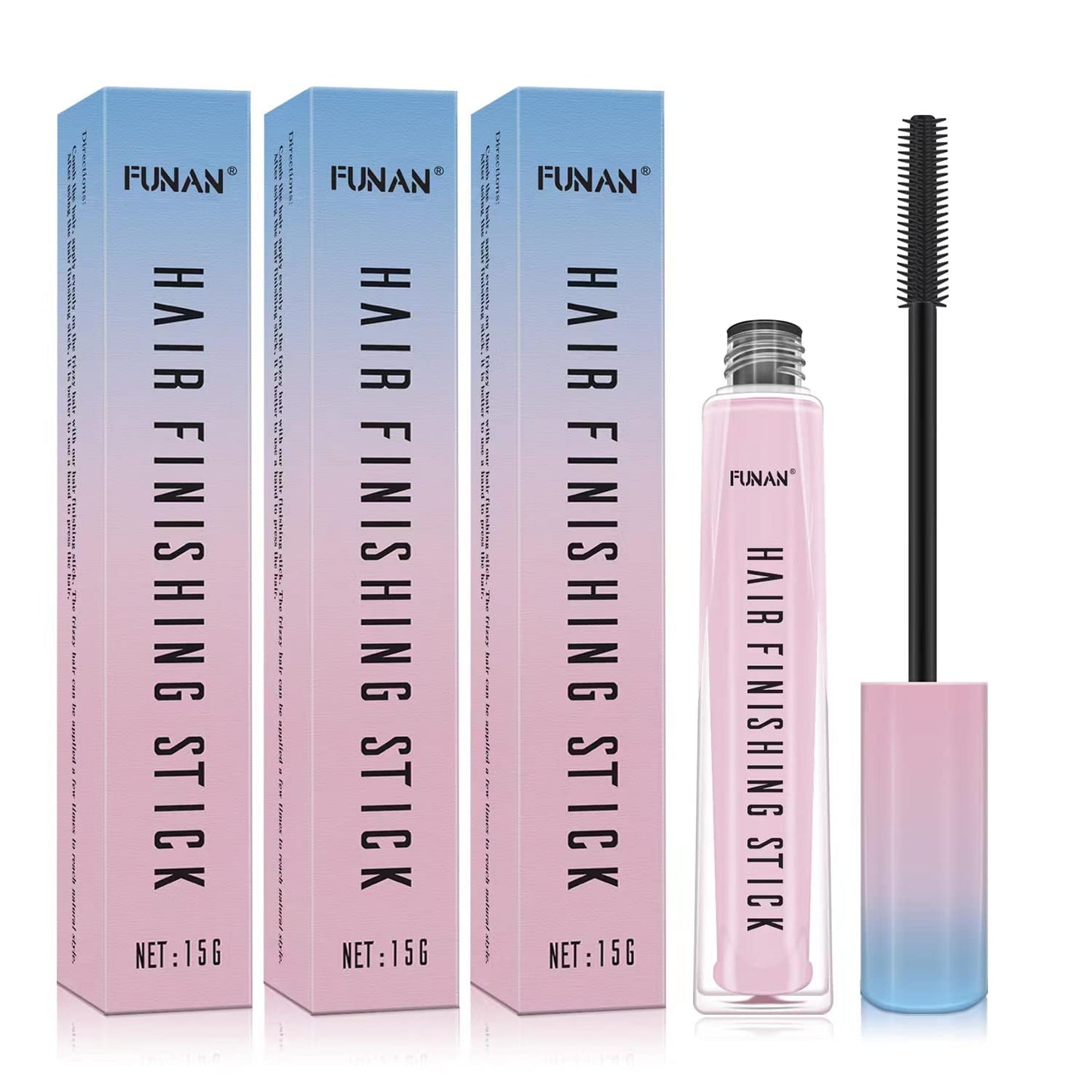 Hair Finishing Stick - Flyaway Tamer & Edge Control Wand for Women | Non-Greasy, Travel Size 2 Pack
