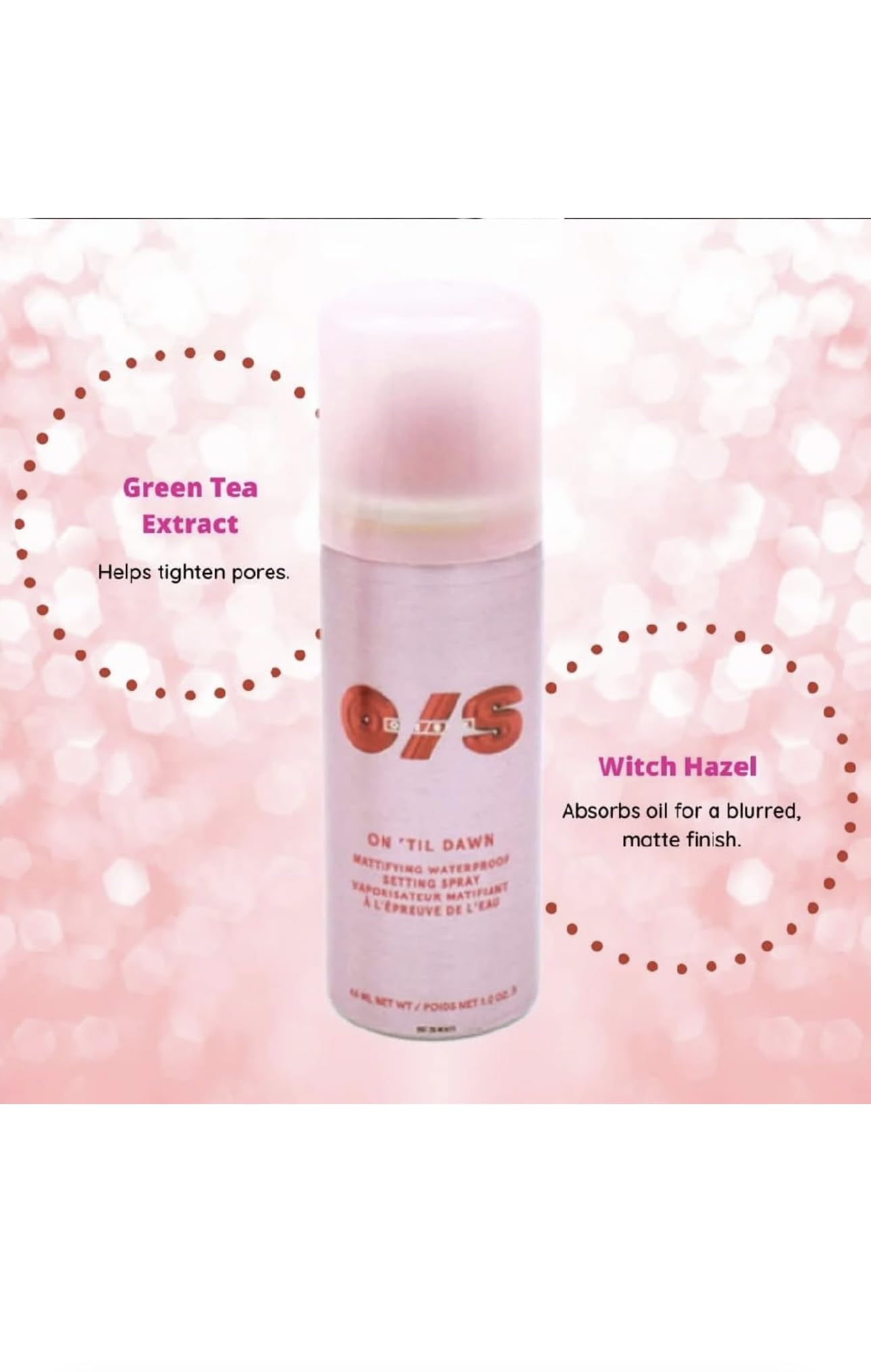 N.V.D ONE/SIZE.by.Patrick.Starrr On 'Til Dawn Mattifying Waterproof Setting Spray (1 oz/ 46 mL), Clear