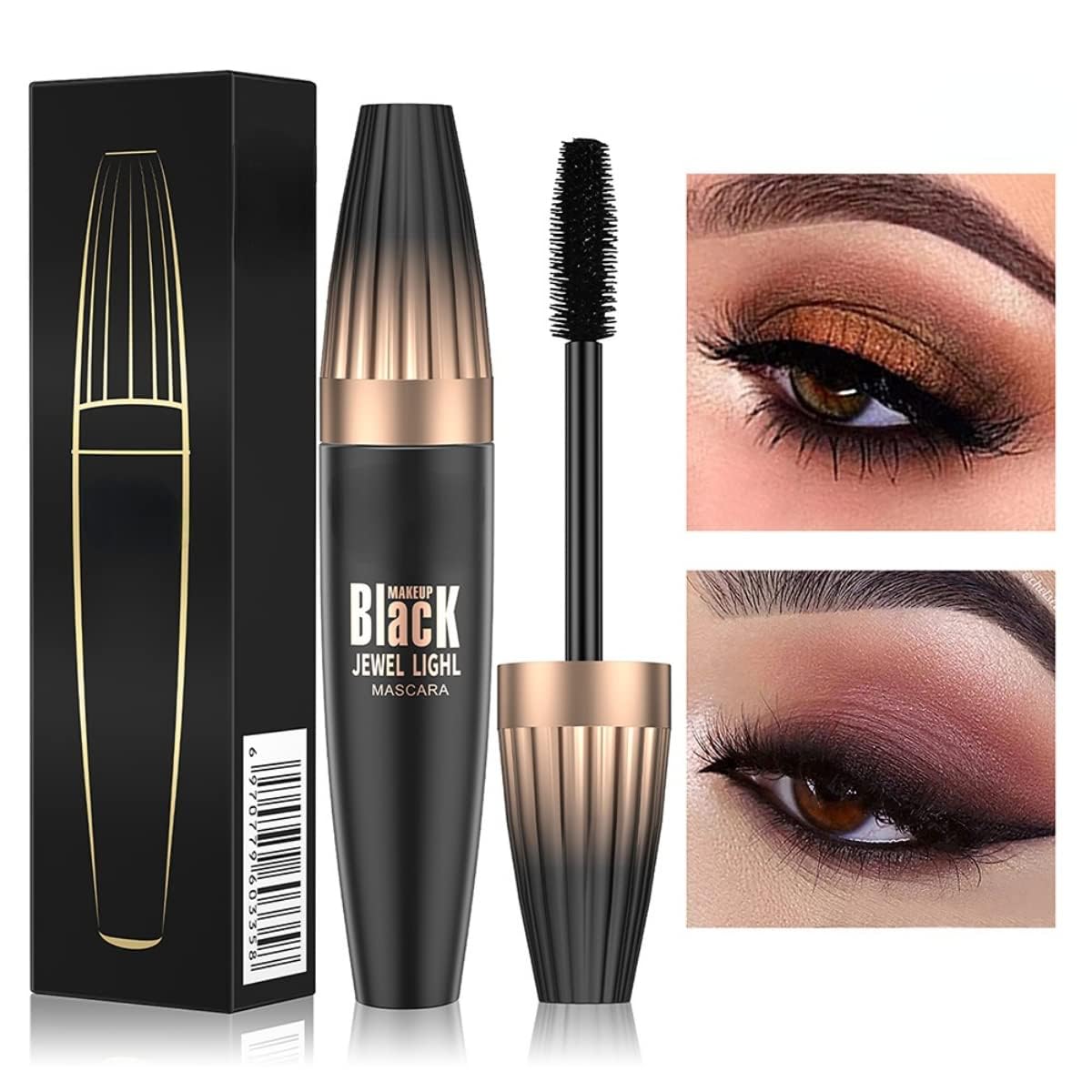 2PCS MY lash Mascara 4D Silk Fiber Mascara Waterproof mascara black volume and length for Long, Full lashes that Last All Day