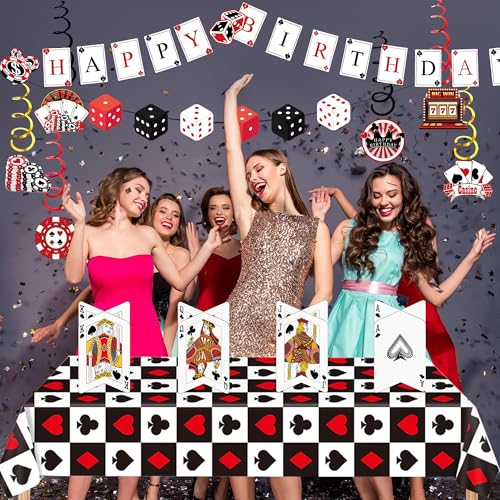 Casino Theme Party Decorations Set - Birthday Supplies Kit