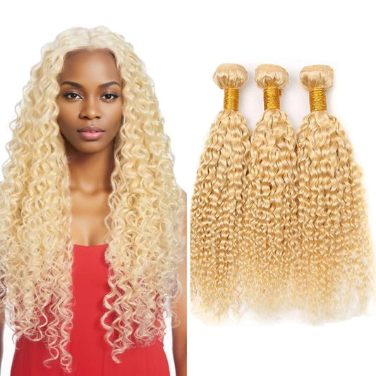30 32 34 Inch Blonde Bundle 613 Water Wave Bundles Human Hair Unprocessed Virgin Hair 3 Bundles 613 Blonde Bundle Human Hair Extensions
