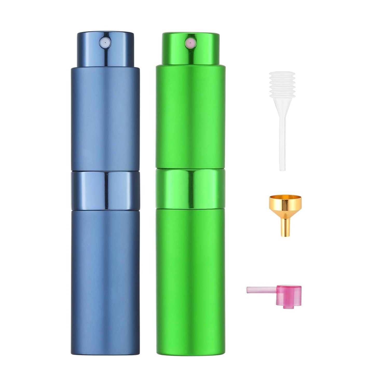 Tekson Travel Perfume Atomizer - Refillable Mini Cologne Spray Bottle | Portable Black Aftershave Dispenser (8ml)