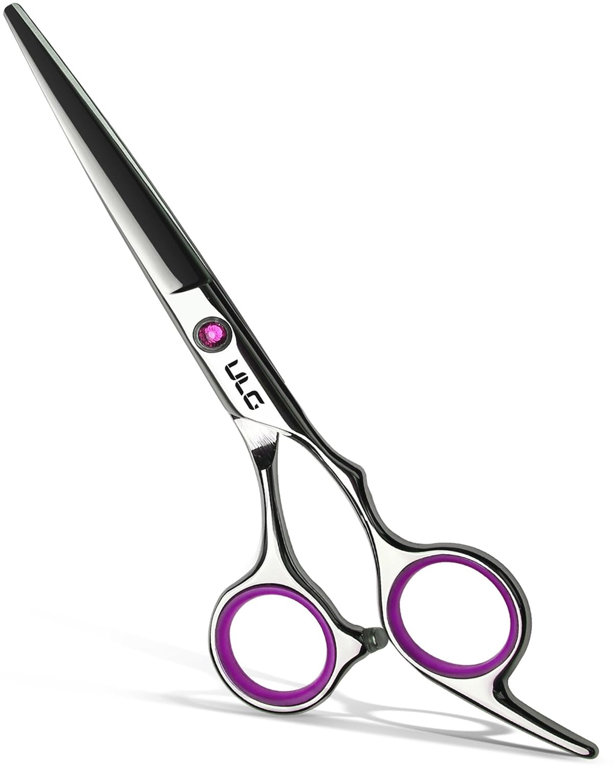 Left-Handed Hair Cutting Scissors - ULG 6.5-Inch Razor Edge Barber Shears | Japanese Stainless Steel, Blue Fingerhole Ring