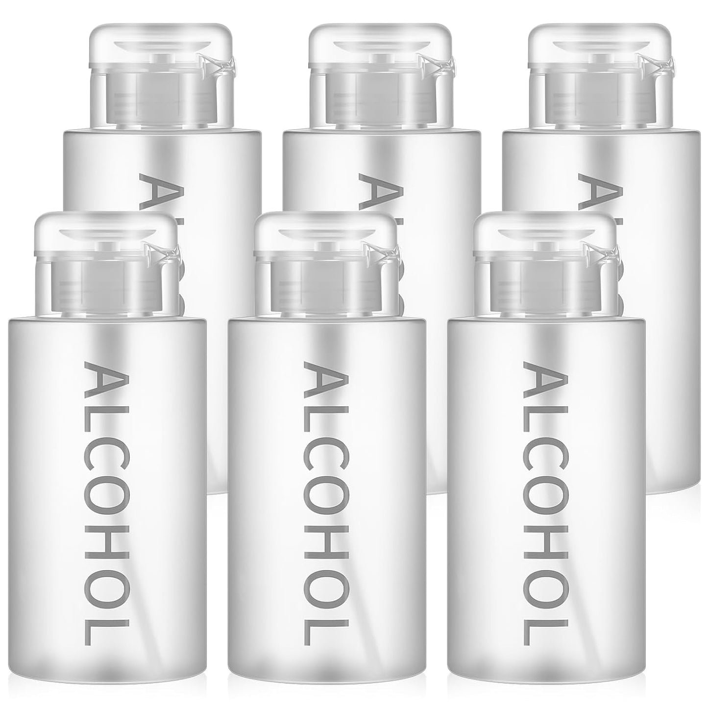Alcohol Pump Dispenser Bottle - 10 oz Refillable Cosmetic Container | Clear Cap & Bottle for Personal & Salon Use