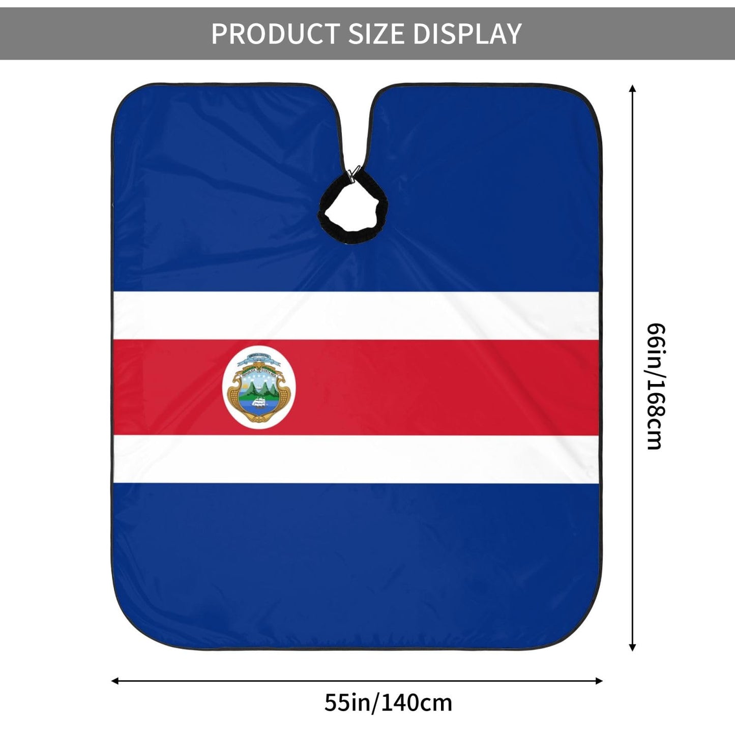 Costa Rica Flag Hair Cutting Barber Cape Hair Salon and Dyeing Styling Cloth for Women/Men