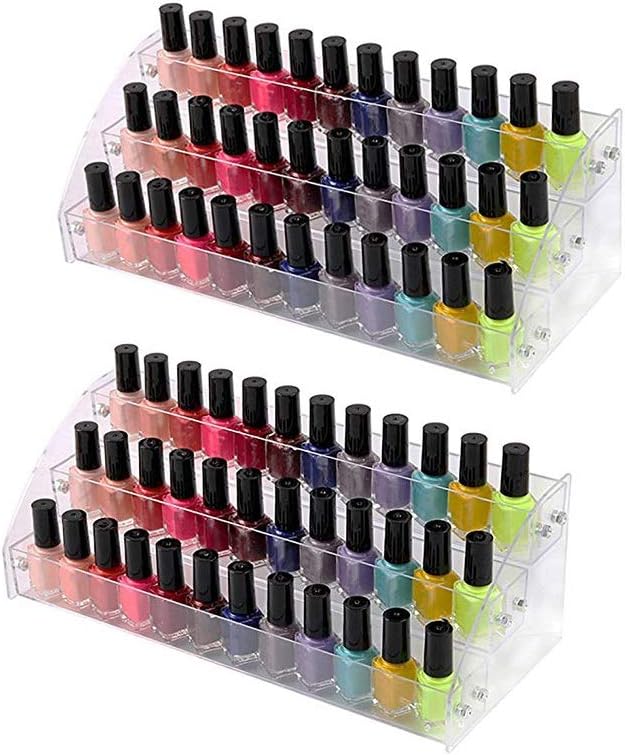 Essential Oils Nail Polish Rack - 7-Tier Acrylic Organizer for Lipstick & Dropper Bottles | Tall Display Shelf for Countertop