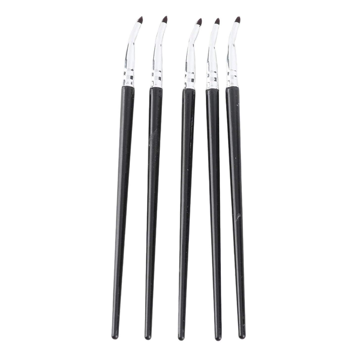 Angled Eyeliner Brush Set - 5PCS Fine Bent Makeup Brushes for Gel, Eyebrow Powder & Concealer Application