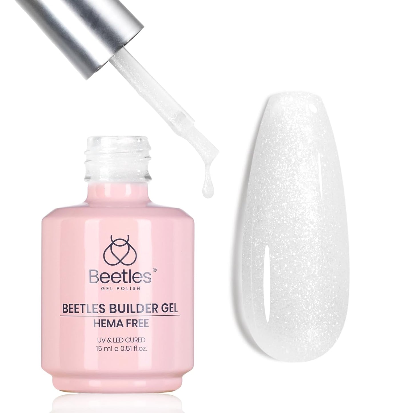 Beetles Builder Gel - Nail Strengthening Clear Gel Set | 3 Pcs for DIY Salon Use, Perfect for Beginners