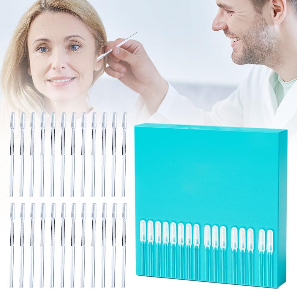 Reusable Ear Wax Removal Sticks - 24 Pcs Soft Adhesive Ear Swabs for Kids & Adults | Effective Ear Cleaning Tools
