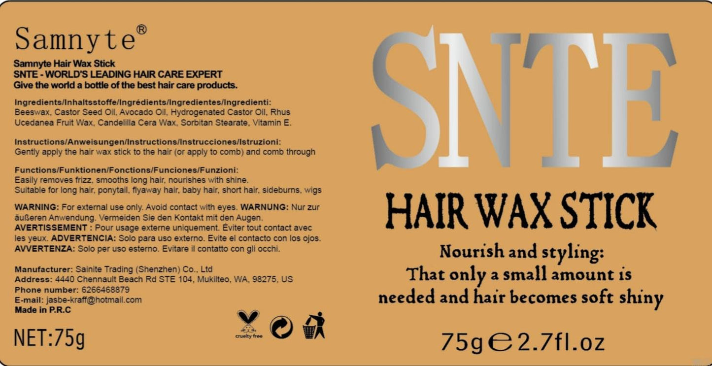 Hair Wax Stick for Flyaways | Nourishing Slick Stick Pomade for Women & Kids - 2.7 Fl Oz