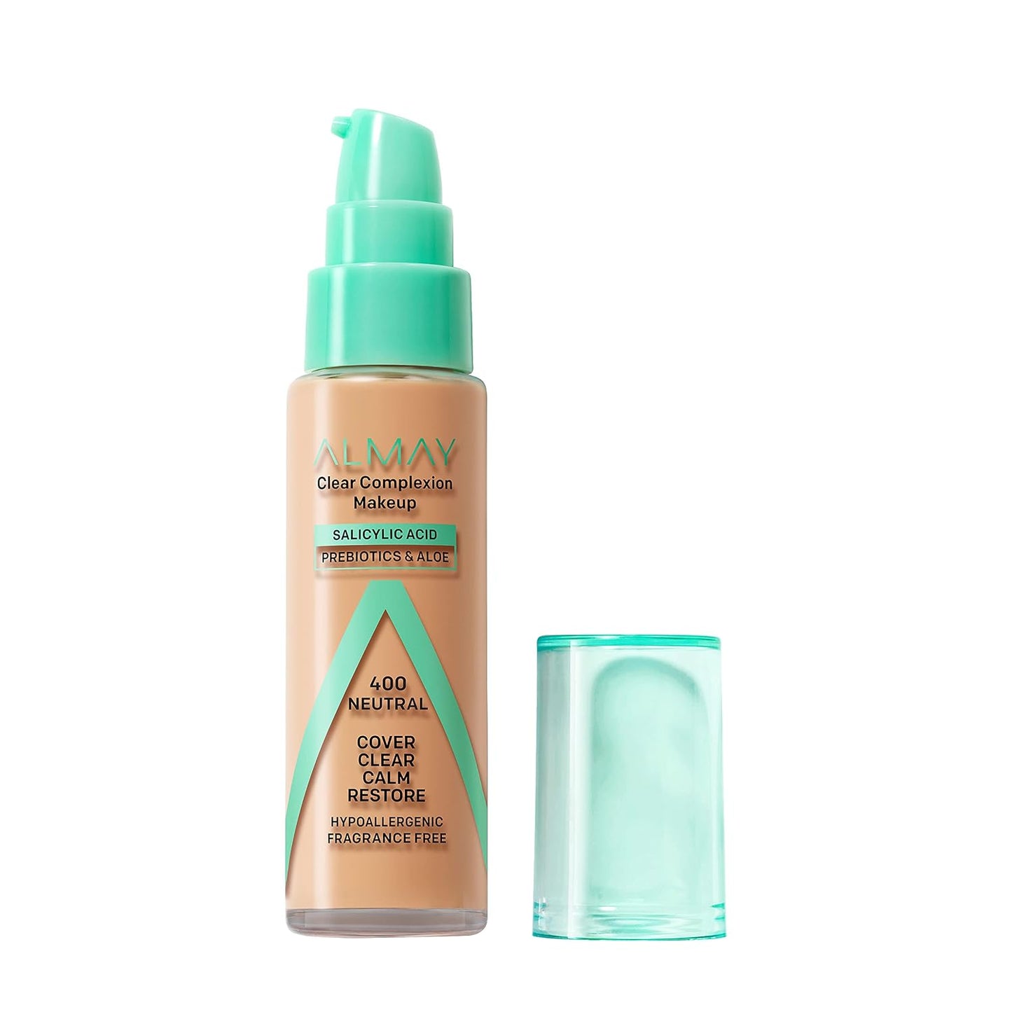 Almay Clear Complexion Foundation - Oil-Free Makeup for Acne-Prone Skin | Buildable Coverage, Soft-Matte Finish, 1 fl oz