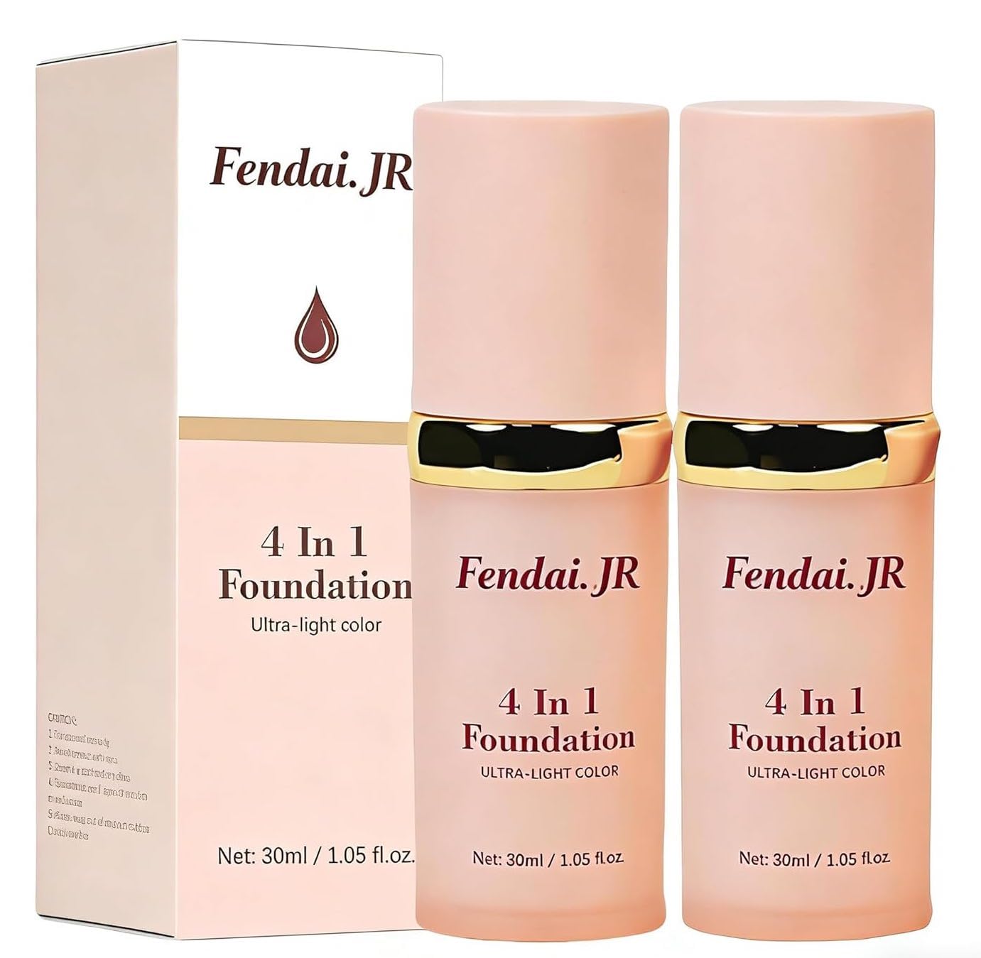 Fendai Foundation - Hydrating Lightweight Formula with SPF 50 | Anti-Aging & Concealing for Even Skin Tone
