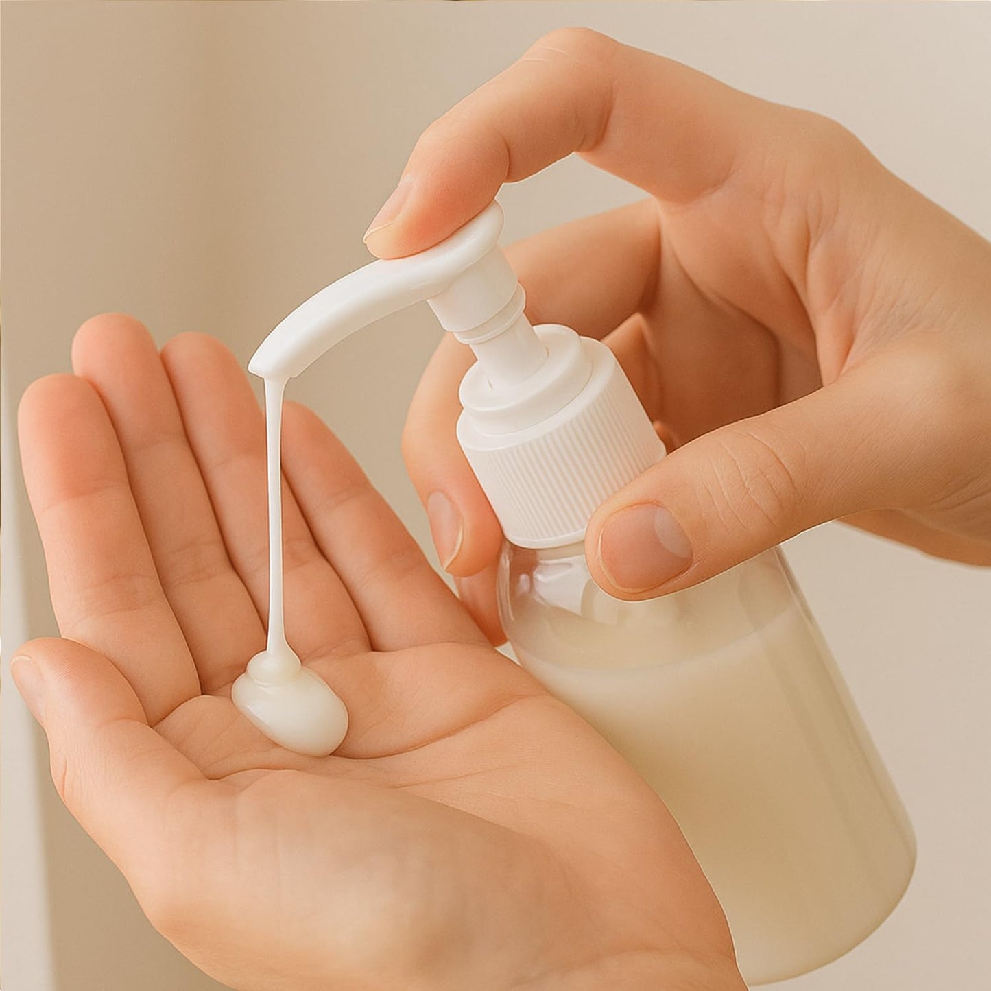 6Pcs 50ml/1.67Oz Clear Plastic Pump Bottles with White Dispenser Refillable Travel Lotion Pump Bottles Leakproof Empty Cosmetic Containers for Shampoo, Conditioner, Liquid Soap, Cream