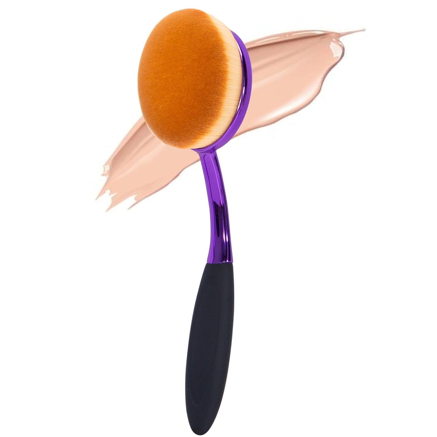 Oval Foundation Brush - Large Toothbrush Style for Fast, Flawless Liquid & Cream Application | Perfect for Powder Foundation