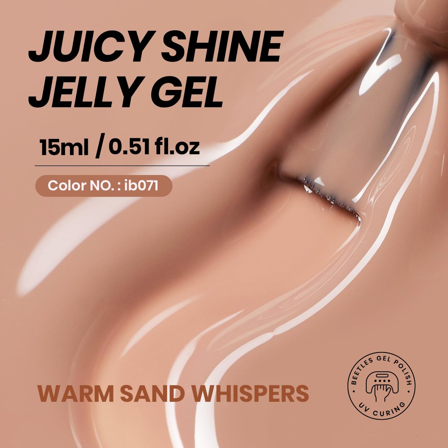 Beetles Nude Gel Nail Polish - 15ml Neutral Brown Base Color Gel Polish Concealer Mocha Sheer Translucent Effect Soak Off UV LED French Art Manicure Gift for Women