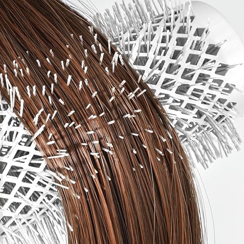 EAGLE FORTRESS 0.98 Inch Grey Ceramic Ionic Round Blowout Brush for Professional Styling