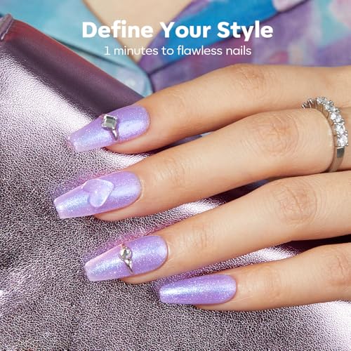 modelones A0 Aurora Galaxy Quick Dry Nail Polish Set - 6 Holographic Colors