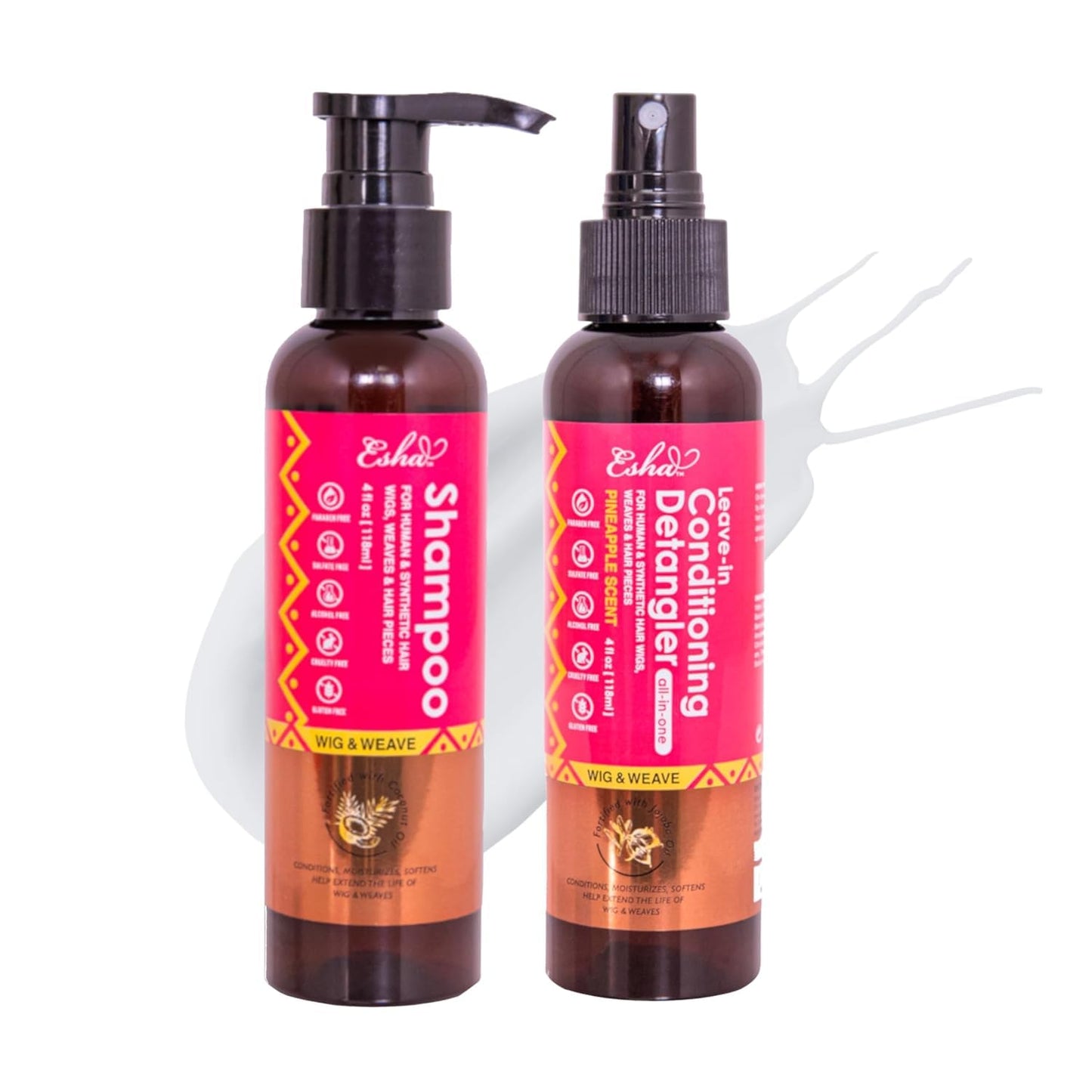 Wig Revival Kit - Shampoo & Detangler Spray Set for Human & Synthetic Wigs | Cleans, Softens & Refreshes (2 Items)