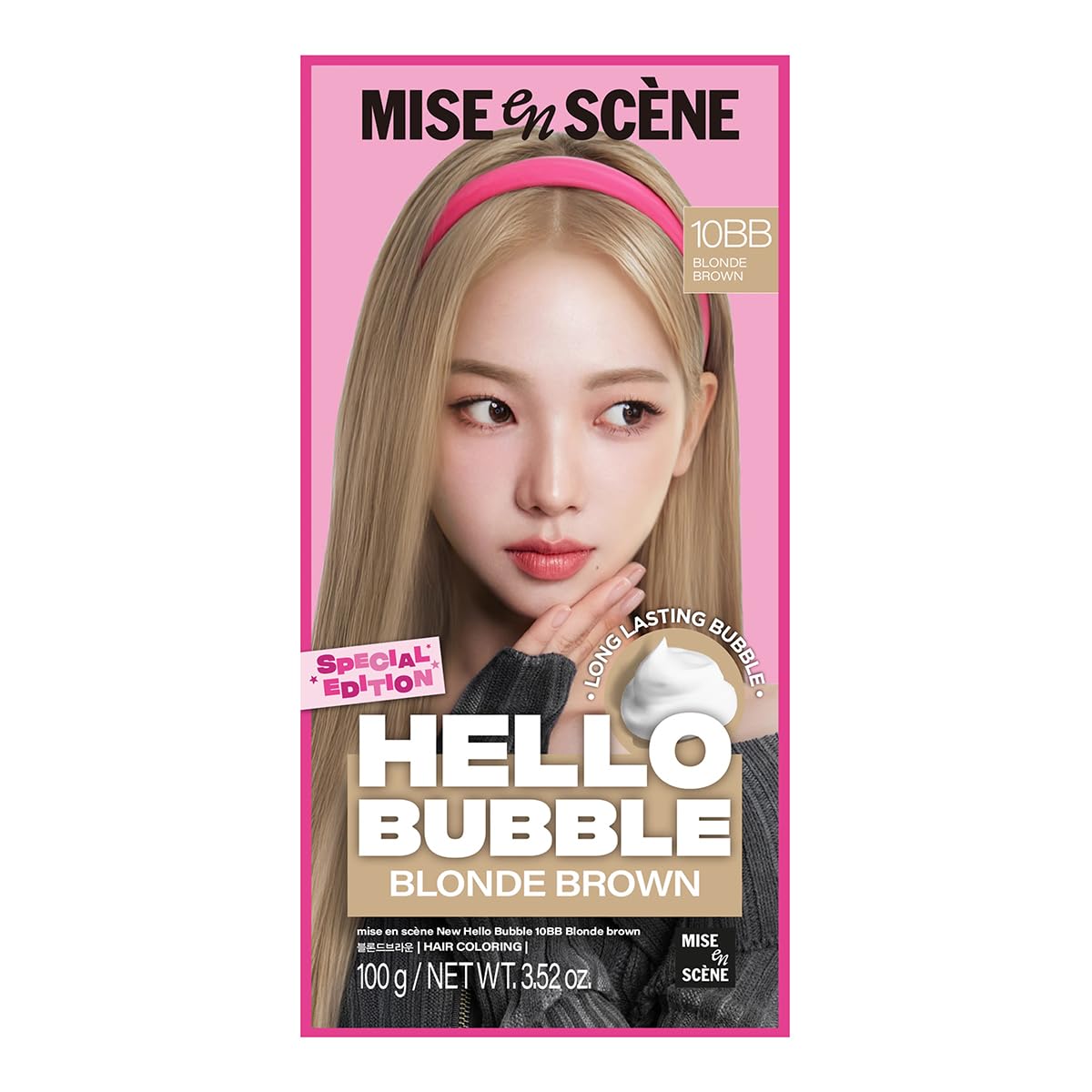 Hello Bubble Hair Color Dye Set - Ash Rose 7AR | Vibrant Korean Hair Color