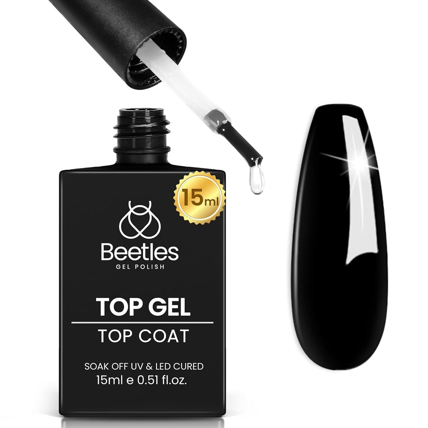 Beetles Gel Polish Set - 3 Pcs No Wipe Top & Base Coat | Long-Lasting Milky Pink 15ml Jelly Gel for Women
