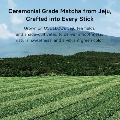 Osulloc Collagen Matcha Drink Mix - Strawberry & Peach Flavor, 10 Count