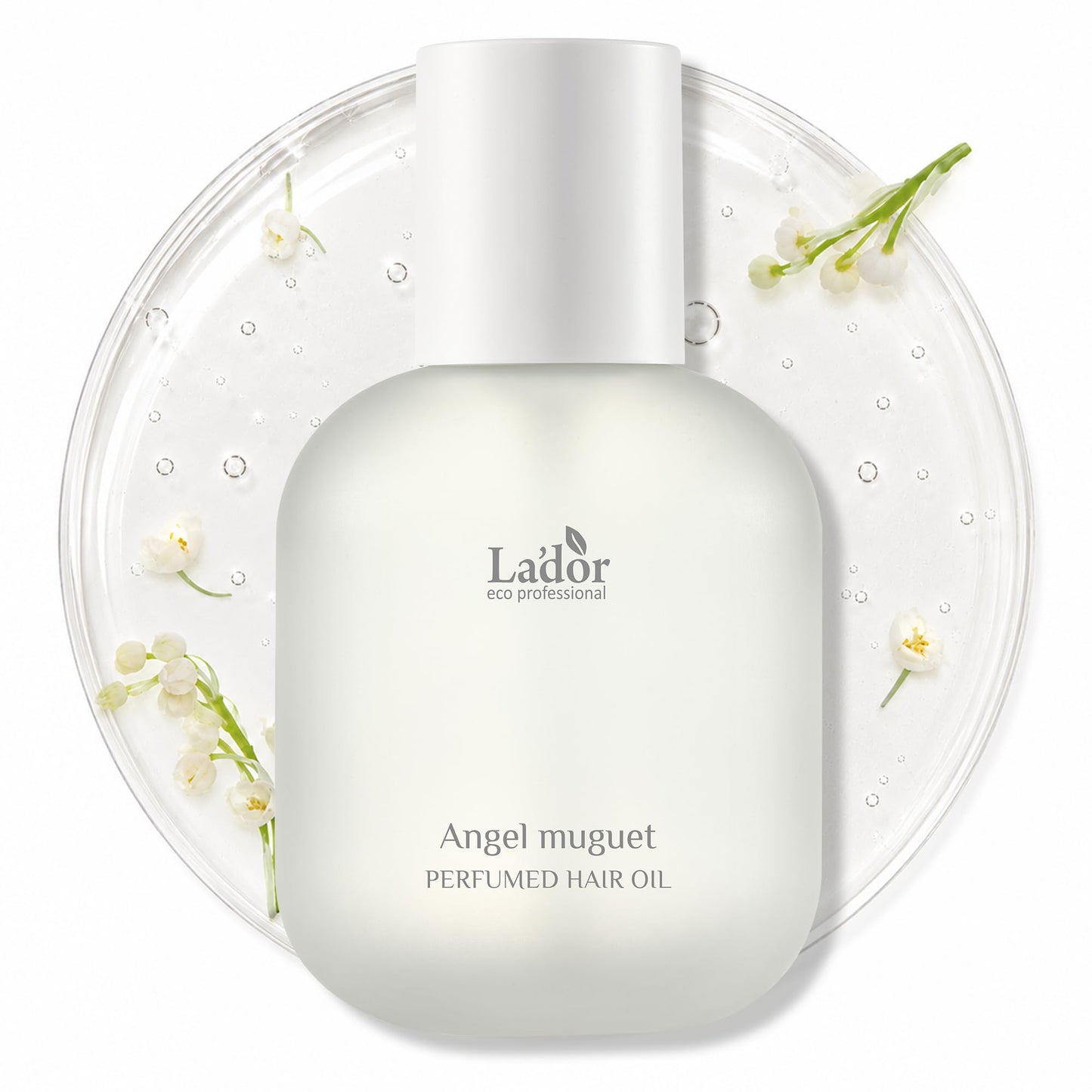 LA’DOR Perfumed Hair Oil (Angel Muguet), Floral Musk Fragrance, Argan & Avocado Oils with Keratin for Shine and Frizz Control, for Dry, Damaged Hair, Korean Hair Care (2.70 Fl Oz / 80 ml)