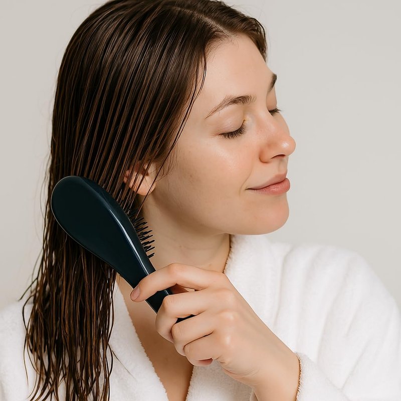Wave Detangling Brush Set for Curly Hair, Thick, Straight & Natural Hair - Gentle Detangler Hair Brush for Women, Kids & Toddlers with Flexible Bristles -Hairbrush for Wet & Dry detangle