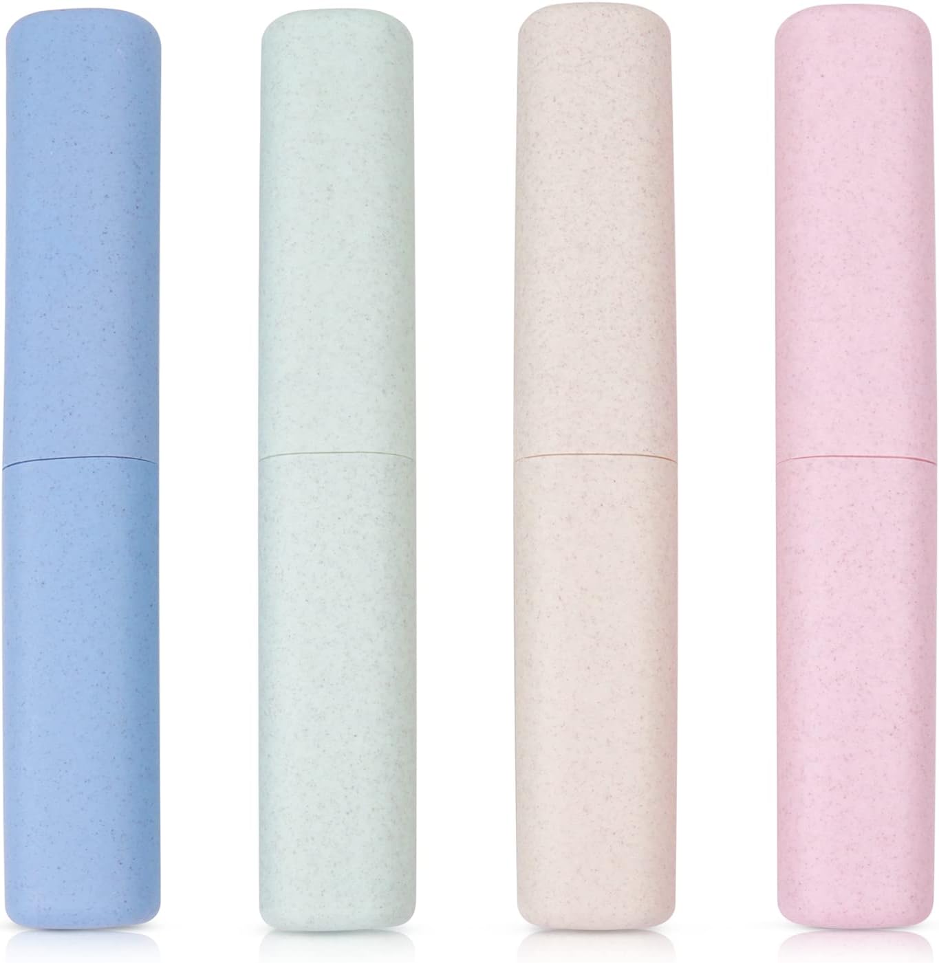 Travel Toothbrush Case - 4 Pack Portable Toothbrush Holders | Durable Plastic Containers for Travel, Camping, Home & School