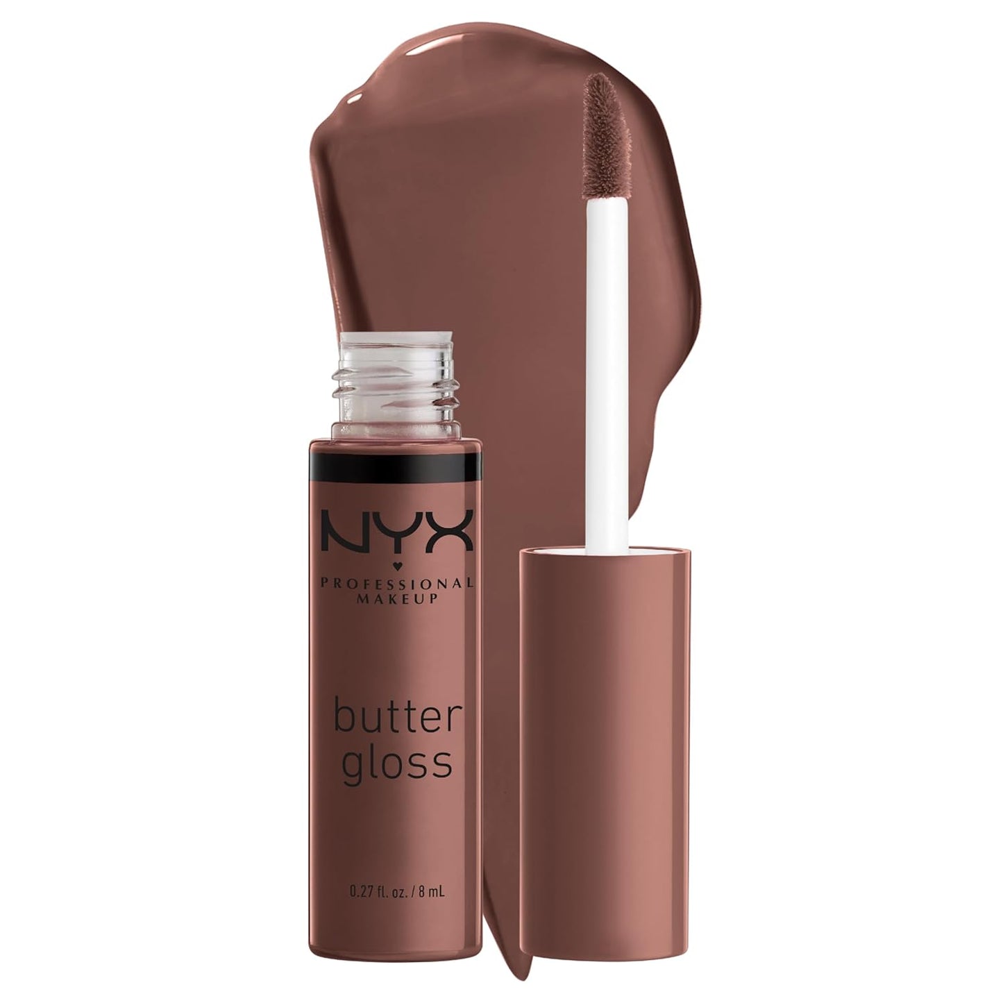 NYX Butter Gloss - Non-Sticky Brown Sugar Lip Gloss Trio | 3 Flavors: Sugar High, Spiked Toffee, Butterscotch