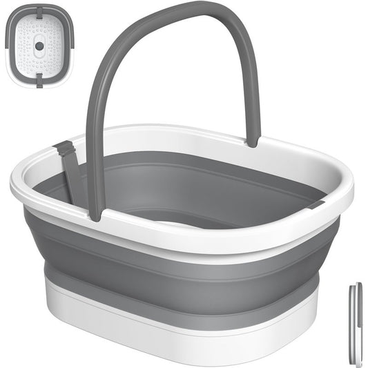 Nekteck Collapsible Foot Soaking Tub with 138 Acupressure Nodes and Pumice Stone for Foot Bath Soak, Foot Basin Foot Massager for Pedicure Foot Spa, Gifts for Men Women Dad Mom