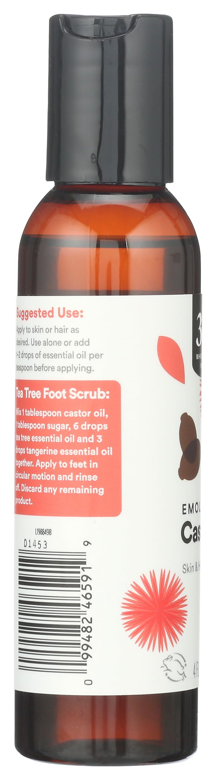 365 by Whole Foods Market, Emollient Castor Oil, Skin & Hair Care, 4 Fl Oz