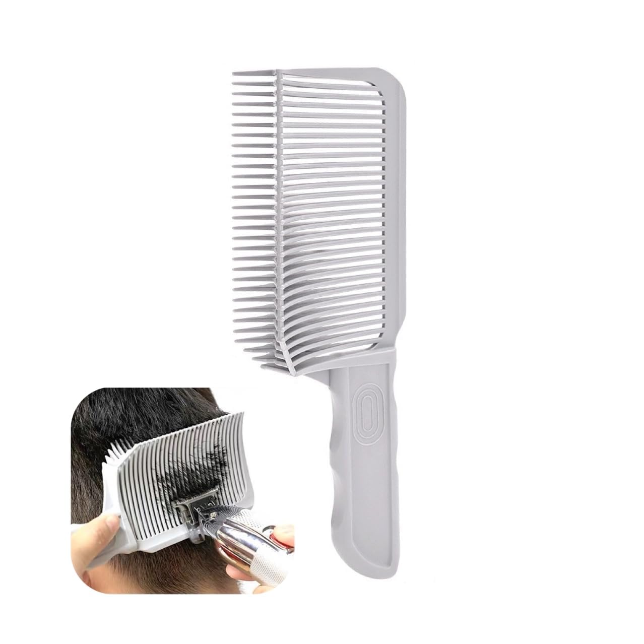 V-Shaped Comb Hair Blending Tool - Professional Fade Comb for Men | Heat Resistant, Grey 1pc