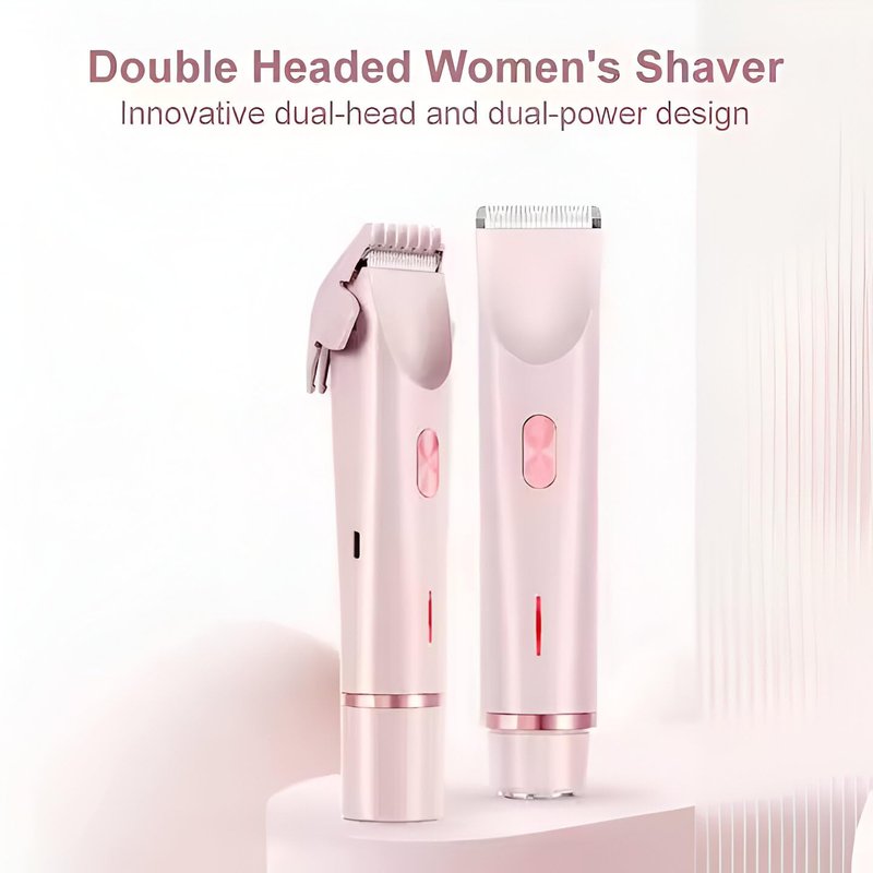 Women’s Electric Bikini Trimmer & Shaver – Waterproof IPX7 Rechargeable Razor for Bikini Line, Underarms, Legs & Body – Hypoallergenic Ceramic Blades – Compact & Portable – Pink