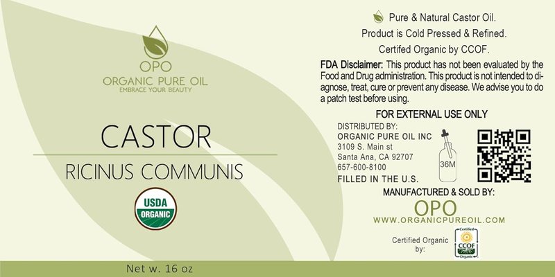 Organic Castor Oil - USDA Certified, Pure & Cold Pressed | 16 oz for Skin, Hair, Nails & Eyelashes Growth