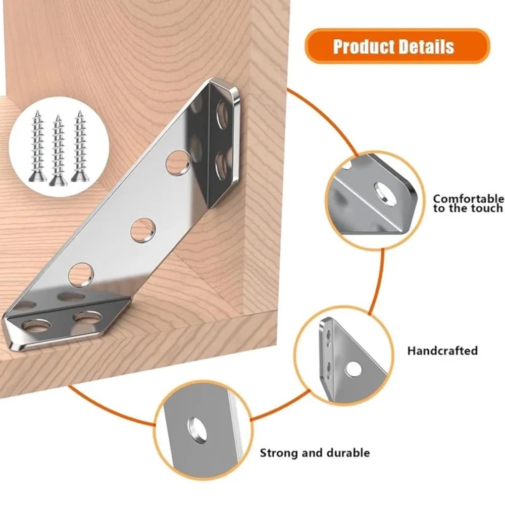 10Pcs Triangle Bracket Furniture Support Thickened Universal Connector Corner