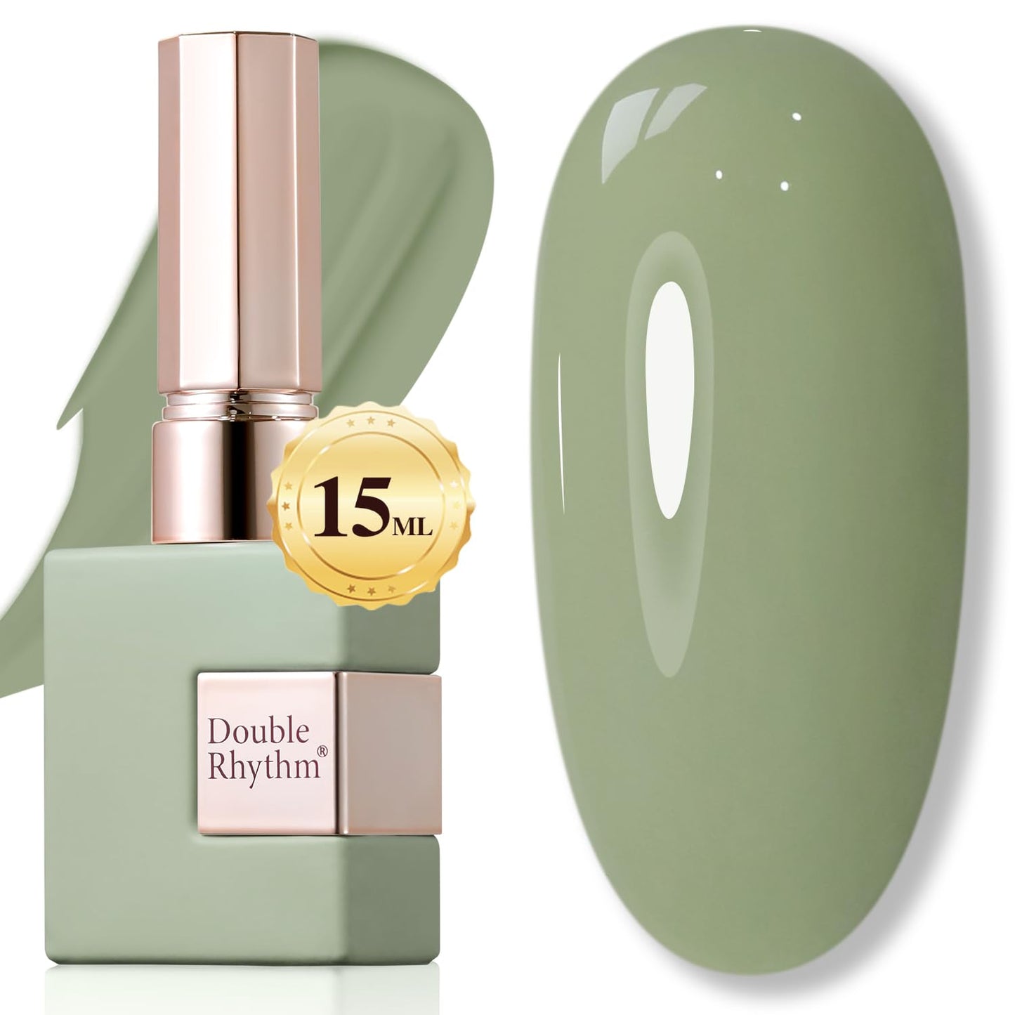 Gel Nail Polish - Double Rhythm 15ML Pearl White Soak Off for Art Manicure | DIY at Home
