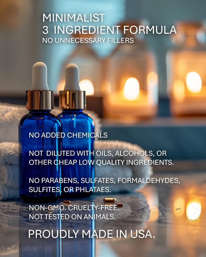 Copper Peptides for Hair Growth - Ultrastrong 10% Copper Peptide Active Ingredient - 99% Purity GHK-Cu Copper Peptide for Hair - Liposomal for Maximum Absorption - MADE IN USA
