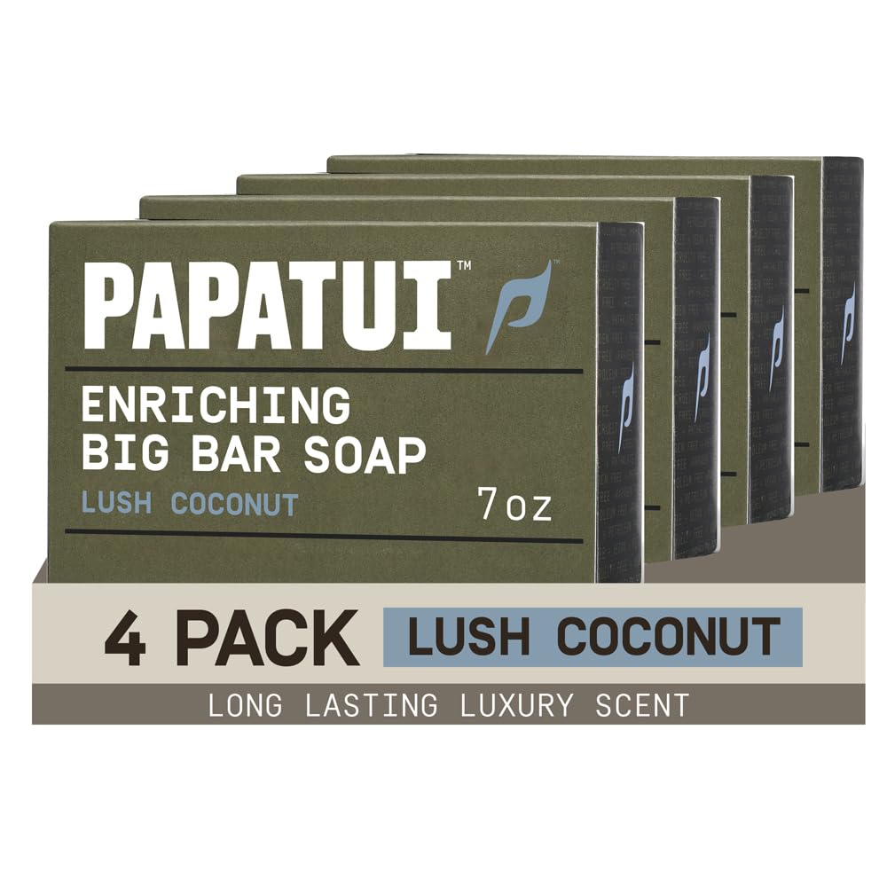 Enriching Bar Soap for Men - Hydrating Mango Butter & Avocado Oil | Lush Coconut | 7oz