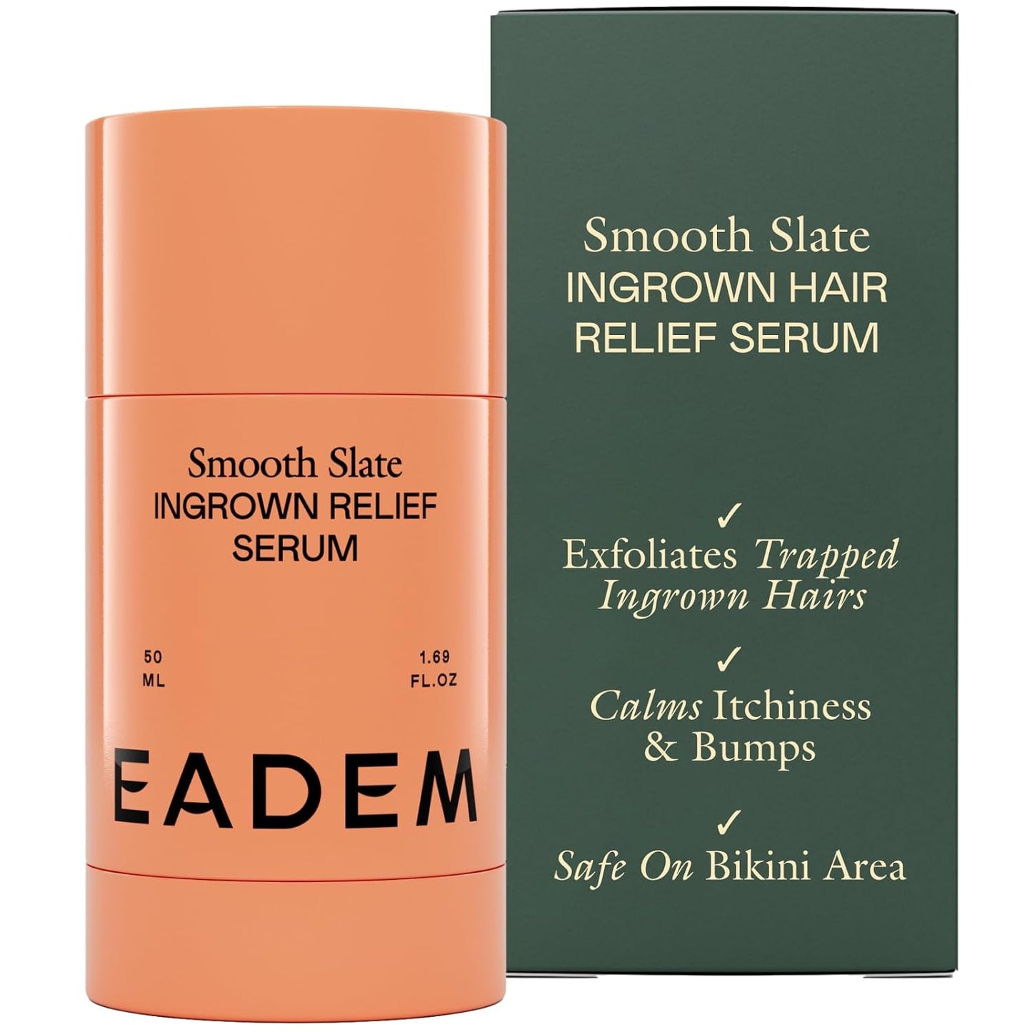 Eadem Smooth Slate Ingrown Hair Roller Serum - Targets Bumps & Faded Scars | AHAs for Dark Spots