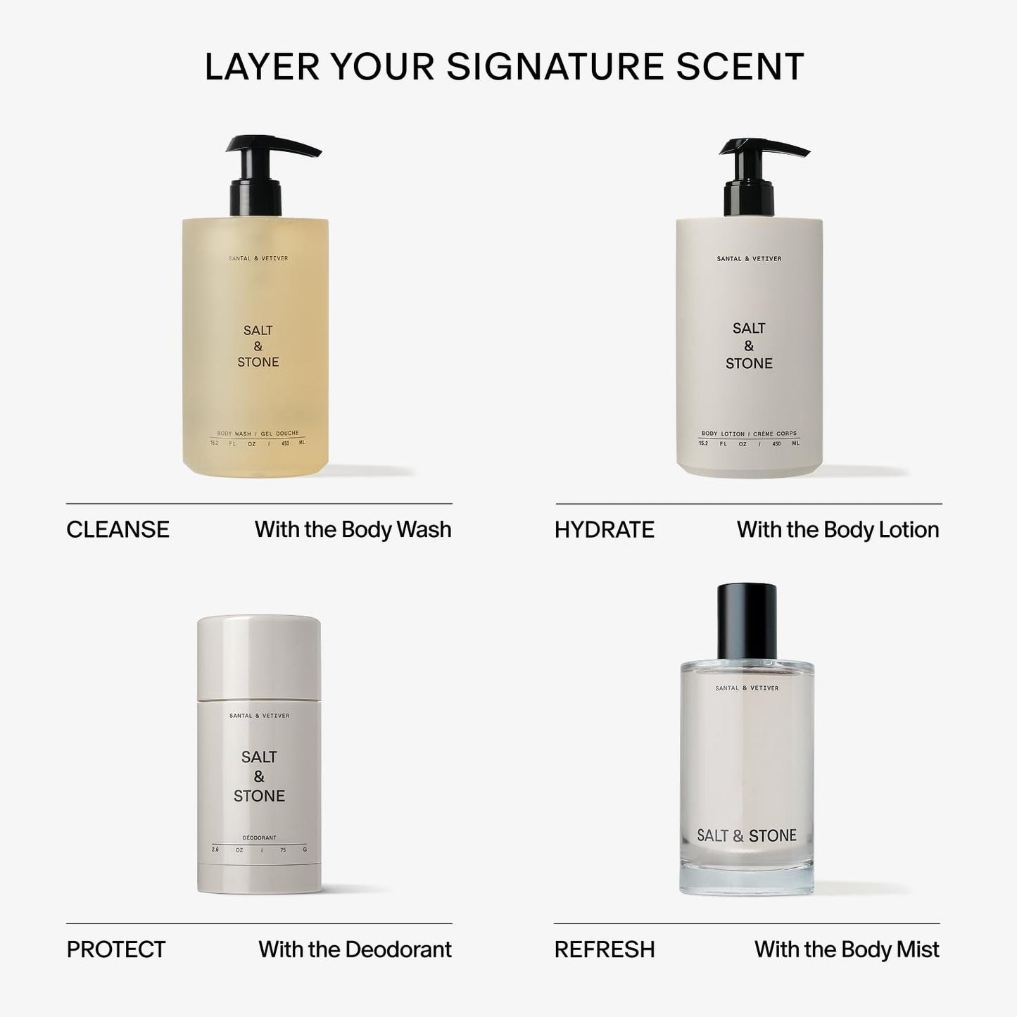 Aluminum-Free Deodorant - Extra Strength 48-Hour Protection for Men & Women | Seaweed Extract, Niacinamide & Prebiotics | Santal & Vetiver