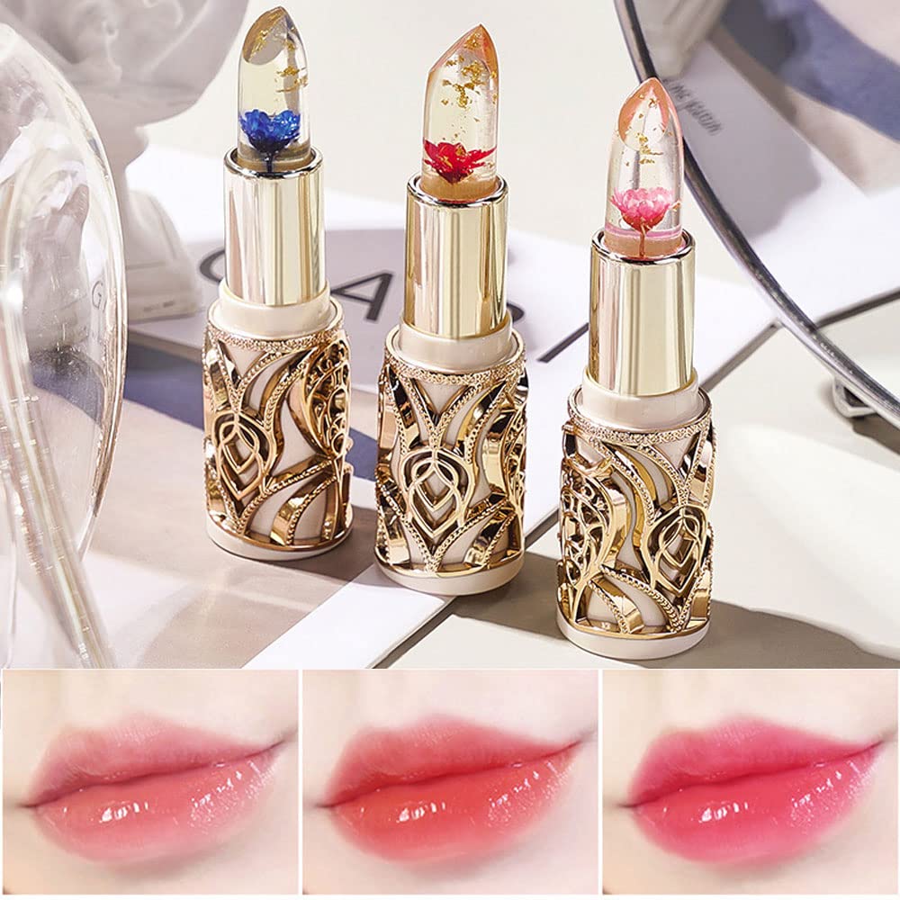 Crystal Flower Color Changing Lip Balm - Nutritious Jelly Gloss | Blue Flower
