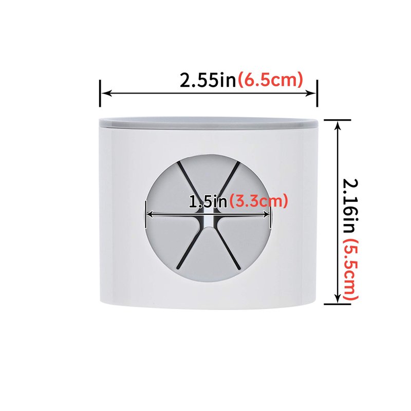 LaLand Electric Toothbrush Holder, Wall Mounted for Shower Space-Saving, Storage Organizer Caddy for Kids, Bathroom Decor (2, Grey)