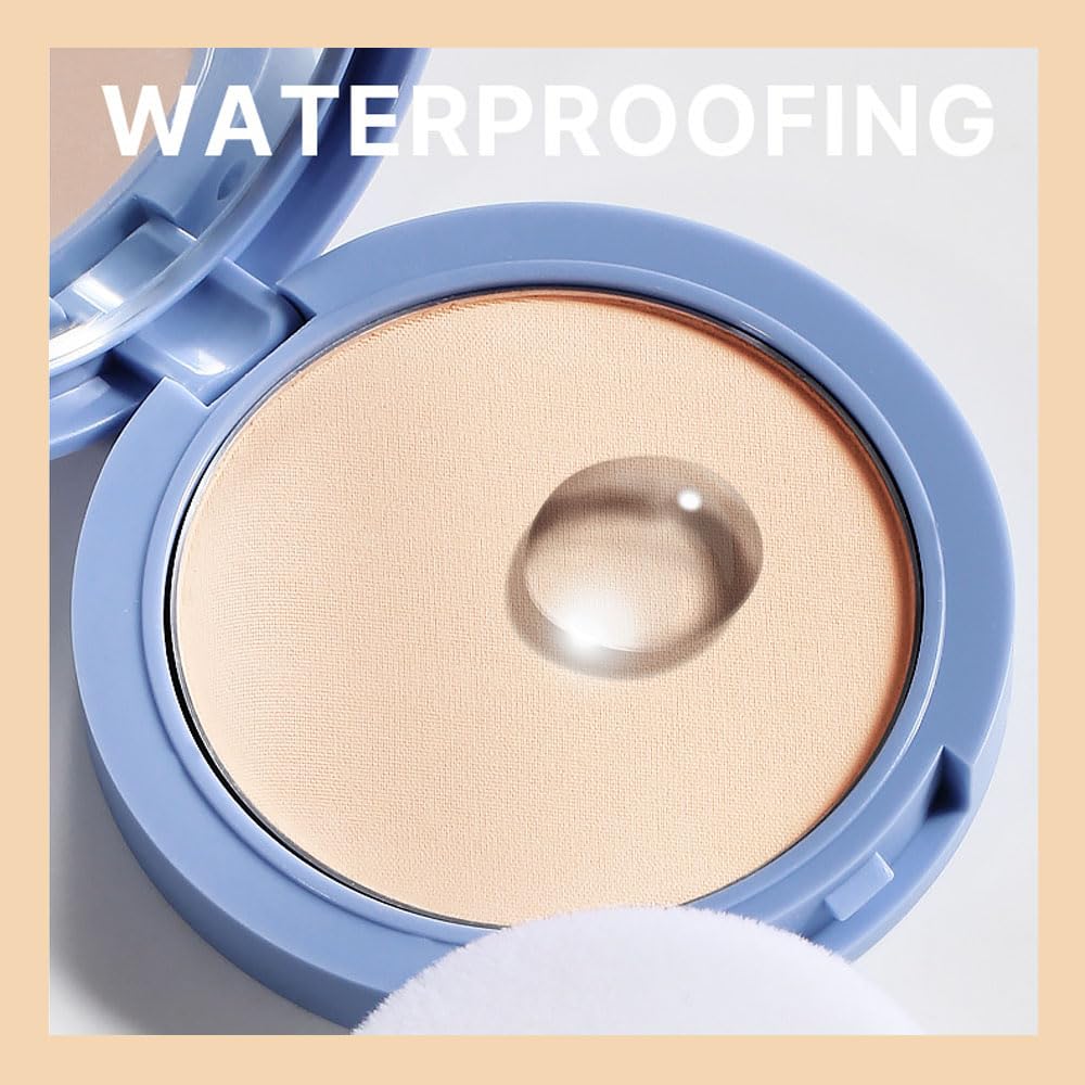 Translucent Oil Control Pressed Face Powder - Waterproof & Lightweight Makeup | 10 Porcelain