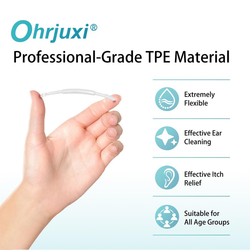 Ohrjuxi Ear Wax Removal Tool - 18 PCS Reusable Ear Cleaners, Professional-Grade TPE, Effective & Gentle Ear Cleaning Kit, Clogged & Itch Ear Relief - Suitable for All Types of Ears(3 Styles)