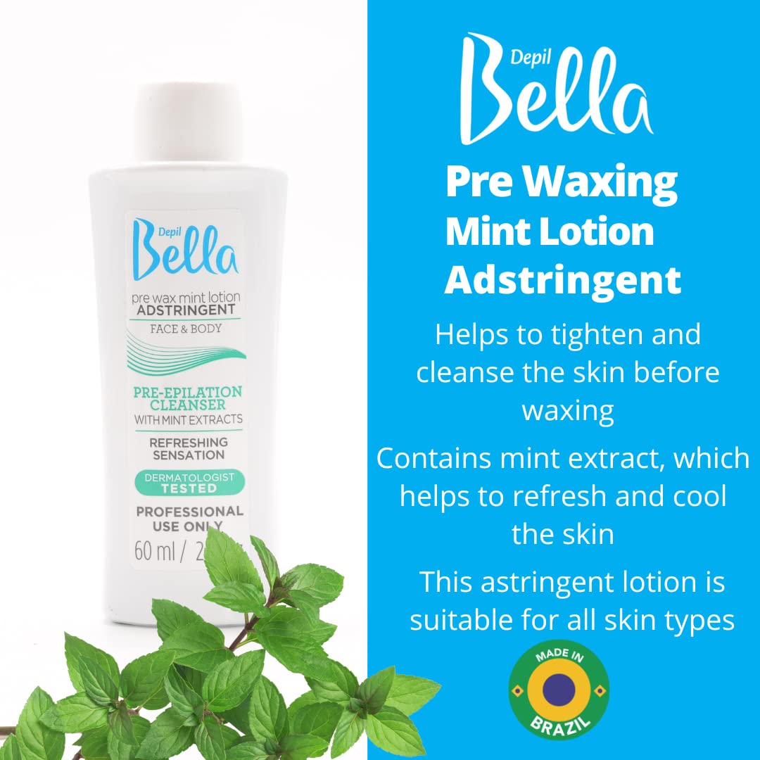 Depil Bella Brazilian Roll-On Chamomile and Calendula Depilatory Wax | Body Waxing, Hair Removal Wax-Cartridge | For Men and Women | Home Self Waxing | Sensitive Skin | Painless (6 PACK+ ADD)