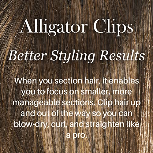 L’ange Alligator Hair Clips - Double-Hinged, Non-Slip Grip, 4-Pack